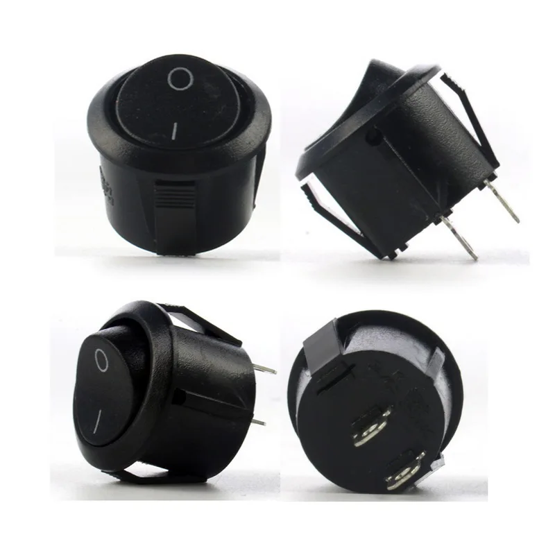 10 шт. 2 контактный оснастку круглый Rocker с фиксацией ON/OFF автомобиля/лодка