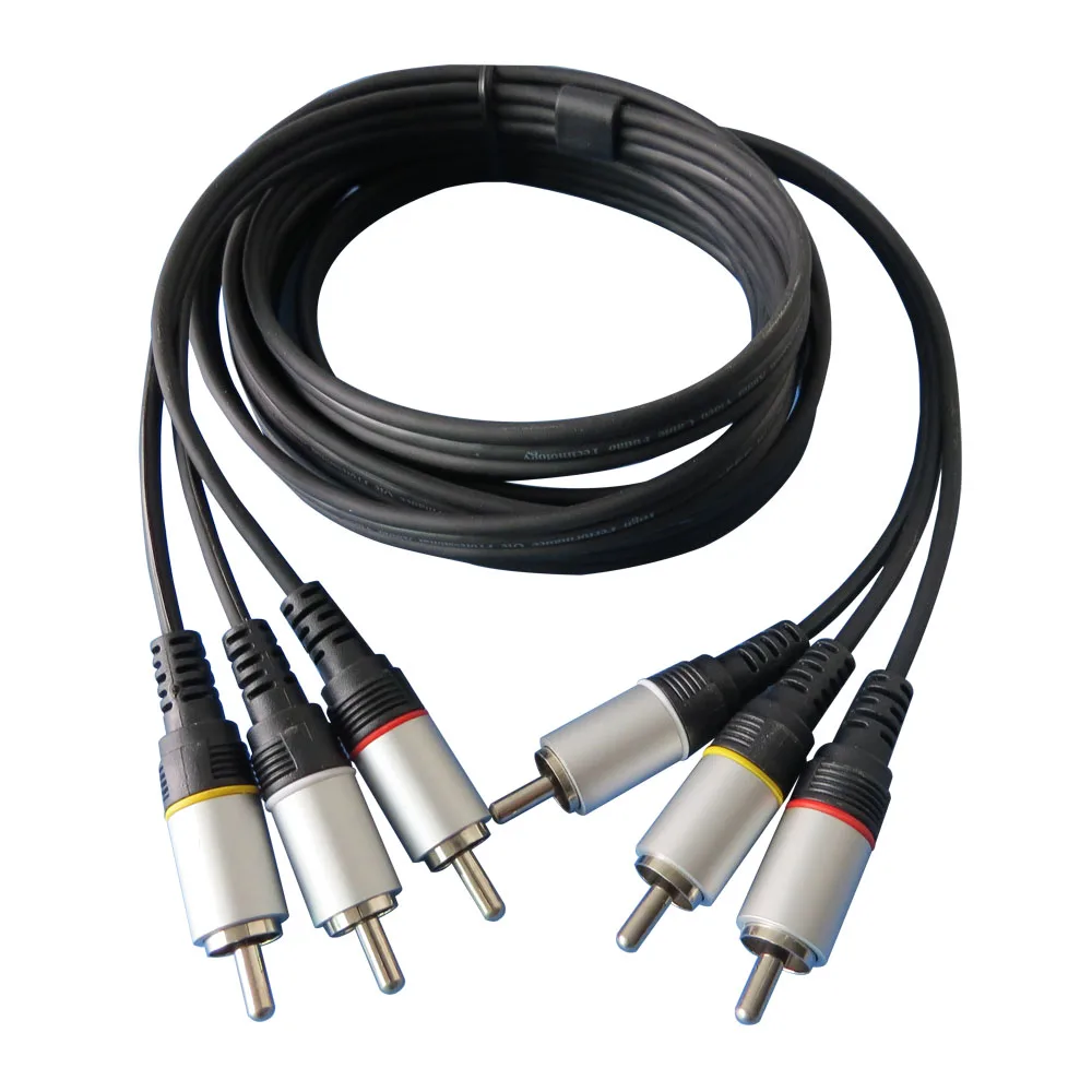 1 50 метровый тройной 3 RCA штекер PHONO для подключения Аудио Композитный видео AV