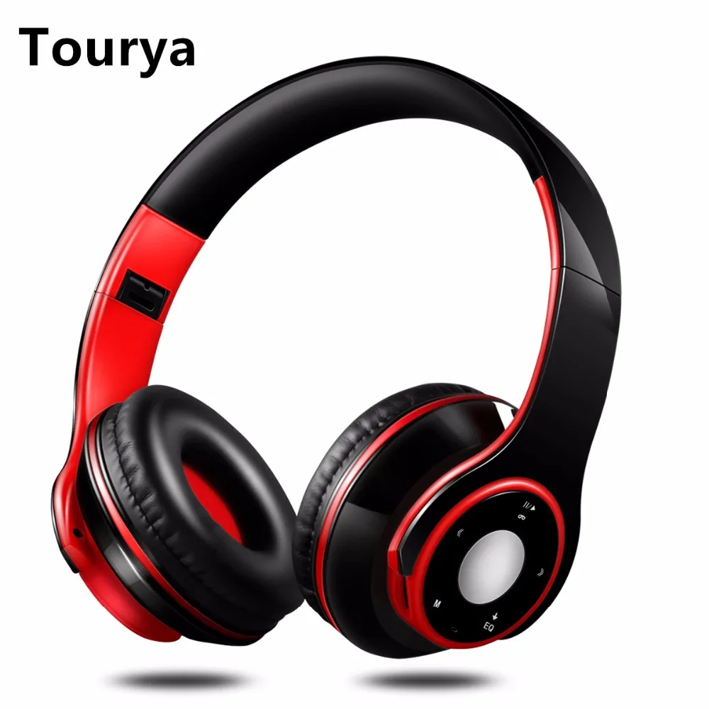 Tourya H8 наушники Bluetooth Беспроводные наушники гарнитуры Поддержка SD  карты FM с микрофоном для ПК Мобильный телефон Samsung Xiaomi