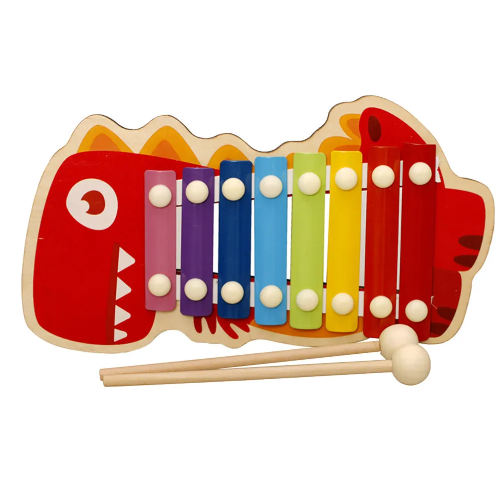 Instrumento musicales infantiles детские музыкальные игрушки деревянные ксилофон 8 тонное