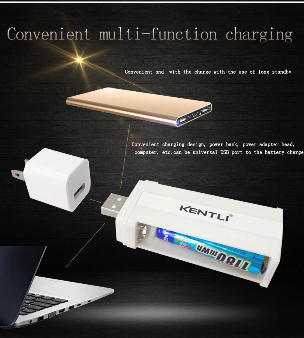 KENTLI 2 шт без эффекта памяти 1,5 v 1180mWh AAA литий-ионные аккумуляторы батарея+ 2 канала литиевая зарядка