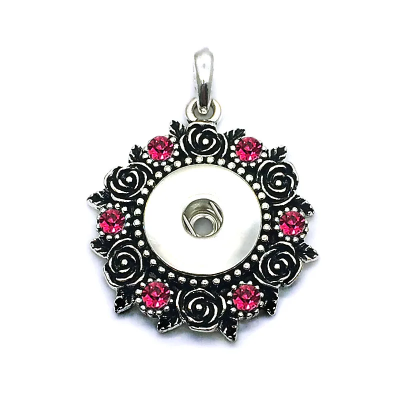 Hot Sale 129 Rhinestone 18mm Snap Button Necklace Pendant Interchangeable Charm jewelry For Women gift | Украшения и аксессуары