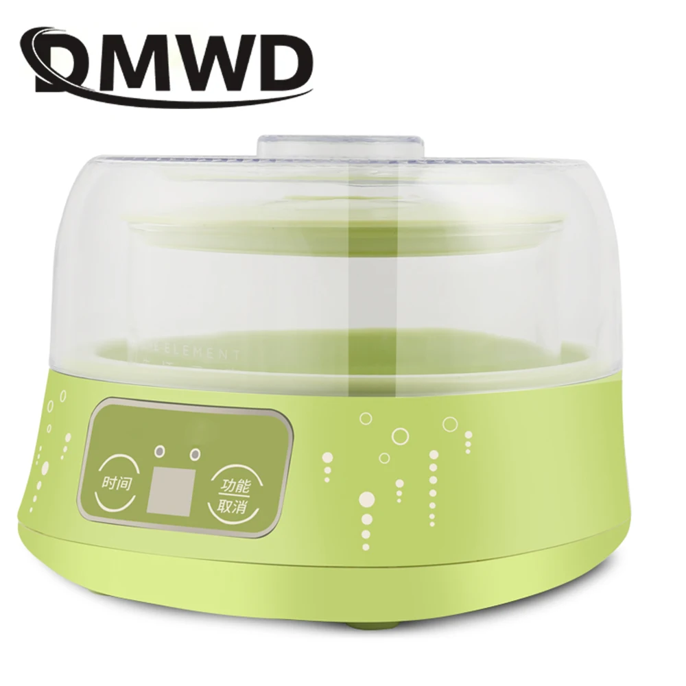 

DMWD Automatic Lemon Ferment Machine Electric Fruit Yogurt Maker Glass liner Container Multifunction DIY Leben Fermenter EU plug