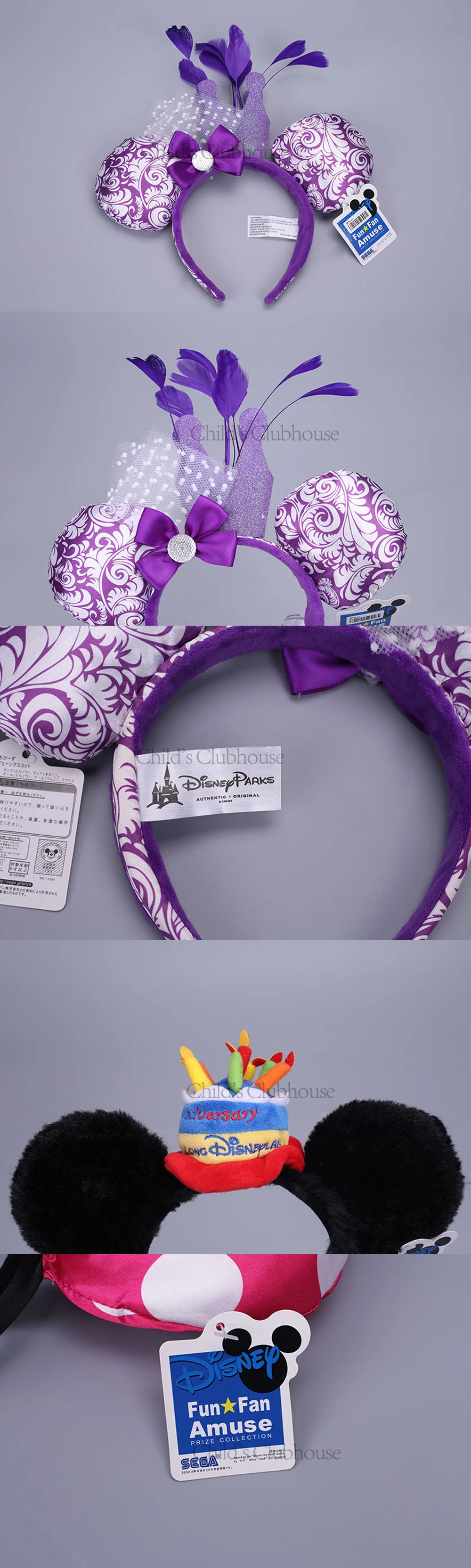 Disney Микки Минни ролевые игры, игрушки блесток головные уборы для девушек модные милые продажи милые украшения для вечеринки, подарки