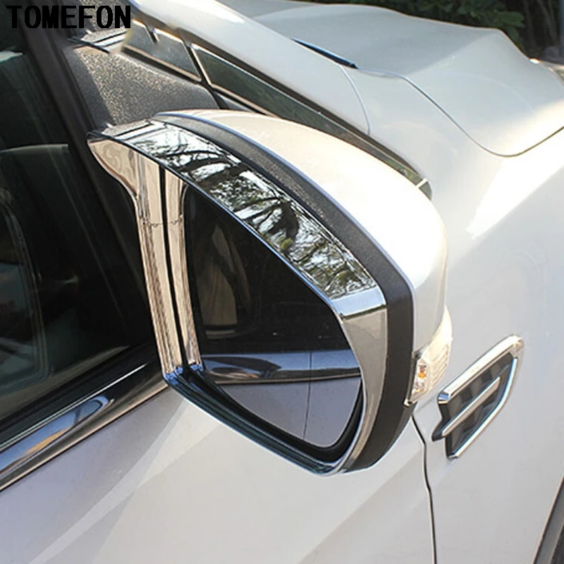 

2pcs For HONDA CRV CR-V 2017 2018 ABS Chrome Exterior Rear View Mirror Rain Protect Eyebrow Shield Sun Visor Shade Cover Sticker