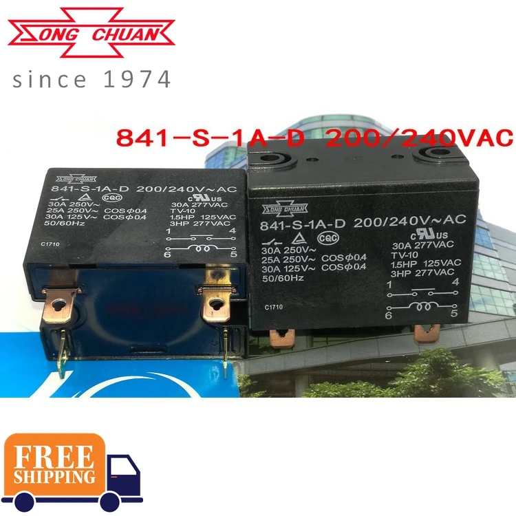 SONGCHUAN реле 841 S 1A D 12VDC 24VDC 200/240VAC 30A абсолютно новое и оригинальное реле|Реле| |