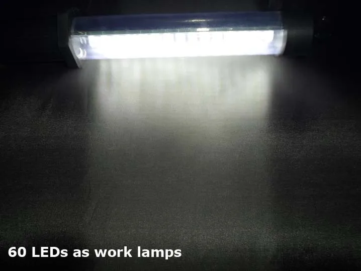 Портативный 12V ручной 60 led рабочий свет Luz trabajo Светодиодный прожектор с