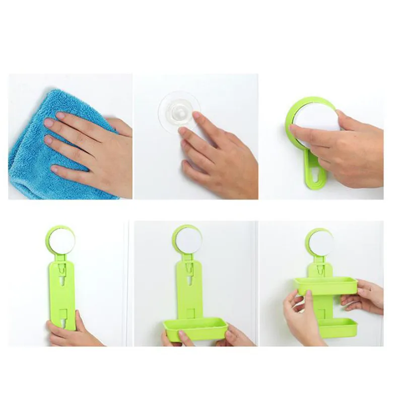 Многоцветный мыльница Sucker держатель Кухня инструменты дома Аксессуары для