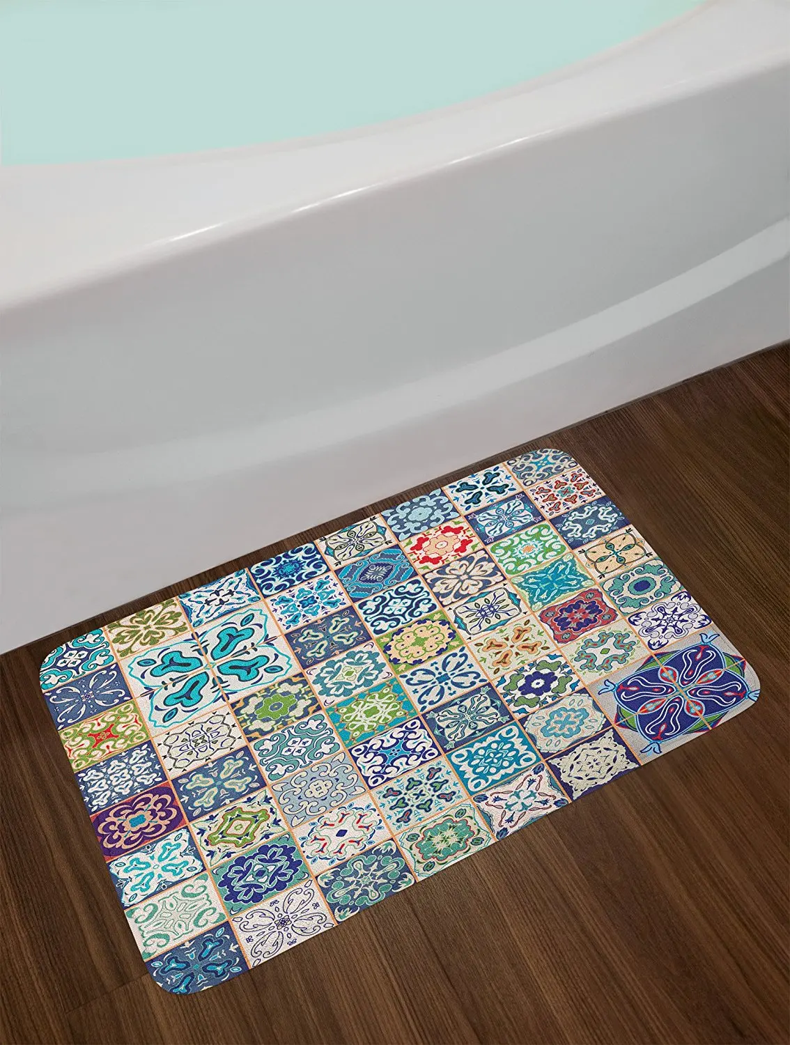 Коврик для ванной марокканский с цветочным рисунком|designer bath mat|designer matbath mat design |