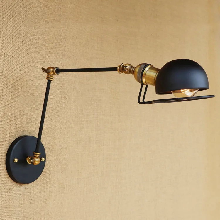 Goede Vintage Loft Stijl Industriële Wandlamp Home Verlichting Verstelbare Swing Lange Arm Wandlamp Retro Blaker Lamparas De Pared