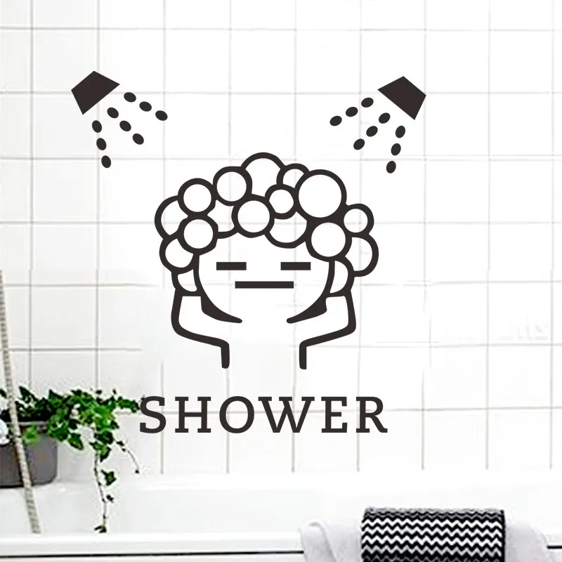 Настенные виниловые наклейки в ванную комнату для декорирования стен|wall sticker