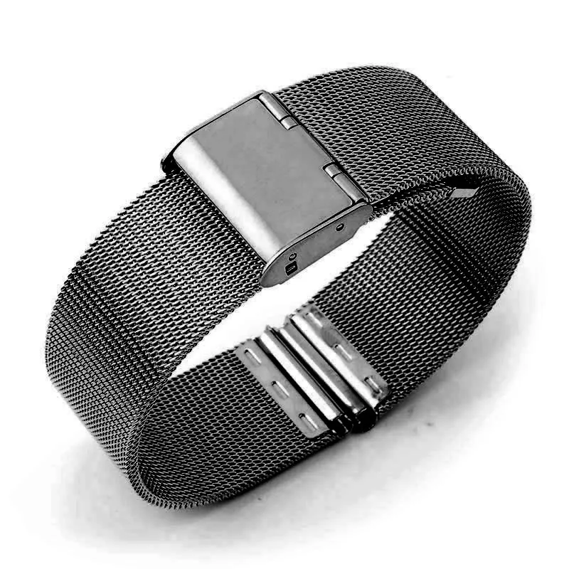 Best Sell WatchBands 16mm/18mm/22mm/24mm Black 2019 New Arrival Top Brand Fashion Milanese Stainless Steel Wrist Watch Band Stra | Наручные