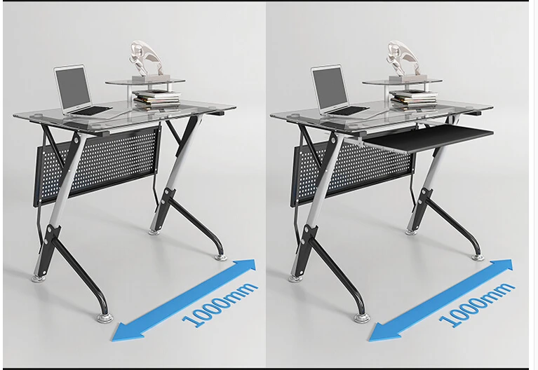 Компьютерный стол. Лаконичное и современное закаленное стекло. Настольный
