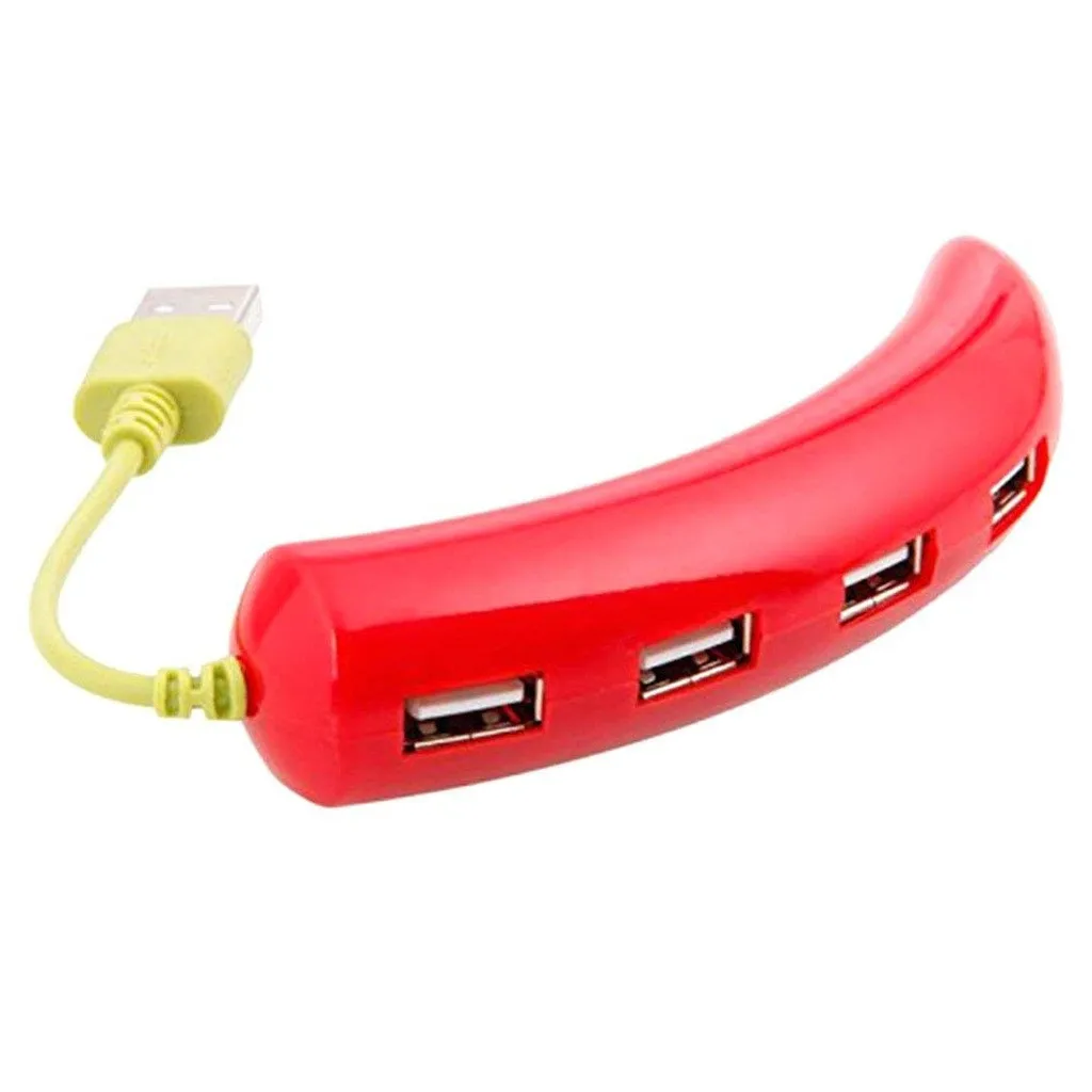Мультфильм горох Овощной внешний 4-Порты и разъёмы USB 2 0 концентратор Зарядное