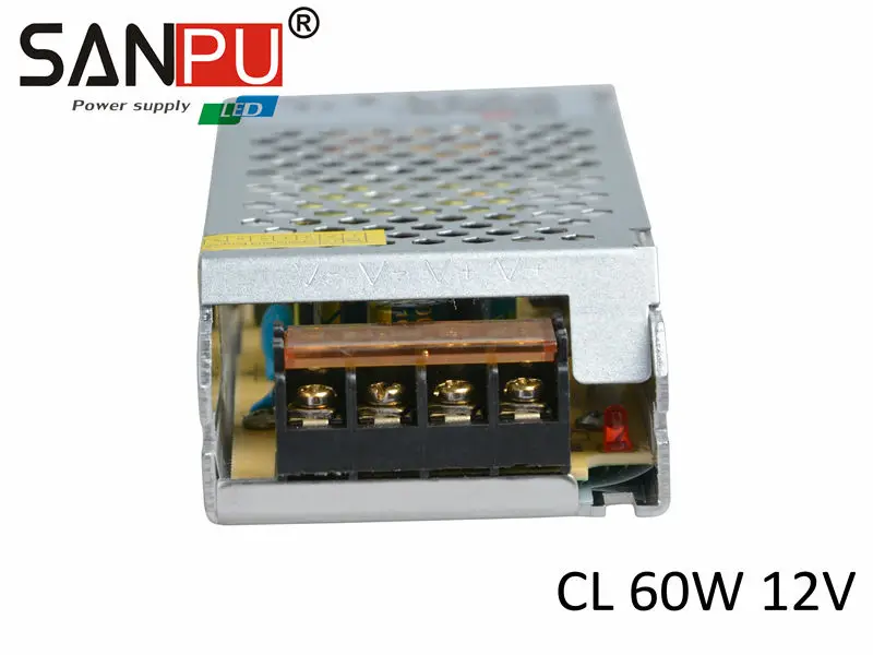 AC100-240V to DC 12V Power Supply SANPU WS2813 LED Strip 2017 New Arrival CE RoHS 60W 5A Switching | Обустройство дома