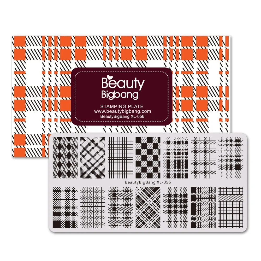 BBB XL-056 BeautyBigBang пластины для стемпинга ногтей 1 шт. звезда шаблон серии ногтей пластина прямоугольный трафарет штамп для ногтей BBB XL-054 - Цвет: BBB XL-056