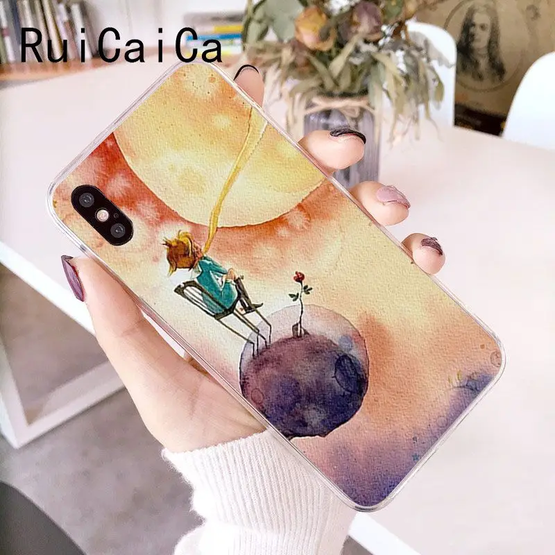 Мягкий силиконовый чехол для телефона RuiCaiCa Little Prince Elephant из ТПУ iPhone 5 5Sx 6 7 7plus 8 8Plus X