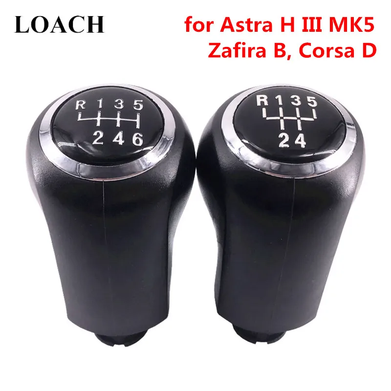 

5 6 Speed Chromed MT Gear Shift Knob Shifter Lever Stick Headball Pen for Vauxhall for OPEL Astra H III iii MK5 Zafira B Corsa D