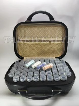 black 132 Bottles Diamond Painting Cross Stitch Accessories Tool Box Container Diamond Storage Full Square 5D Embroidery Mosaic - Цвет: black