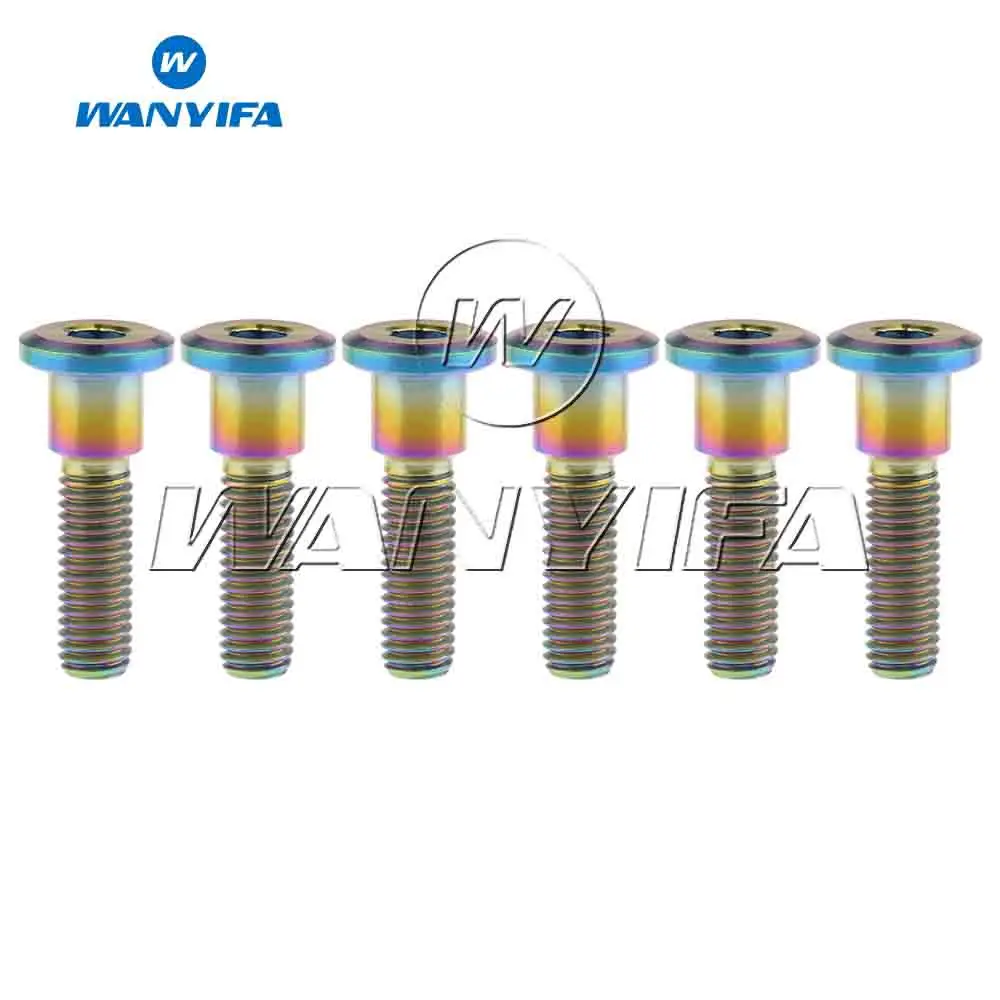 Rainbow Wanifa Титановые Болты Винты M8x33mm для Suzuki дисковый тормозной ротор Аксессуары для велосипеда 6 шт - Цвет: Rainbow