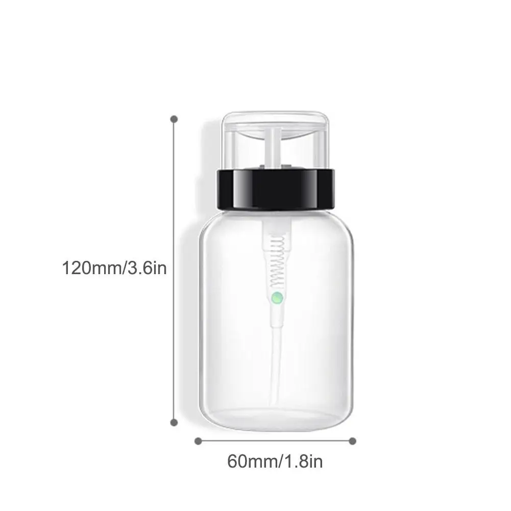 200ML Portable Travel Press-type Empty Bottle Plastic Bottle Cosmetic Empty Bottle Container Nail Polish Remover Pump Dispenser