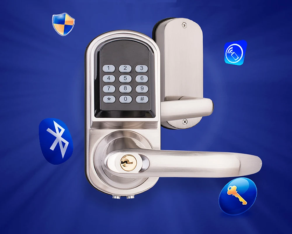 Цифровой электронный/кодовый кнопочный замок безопасности для входной двери