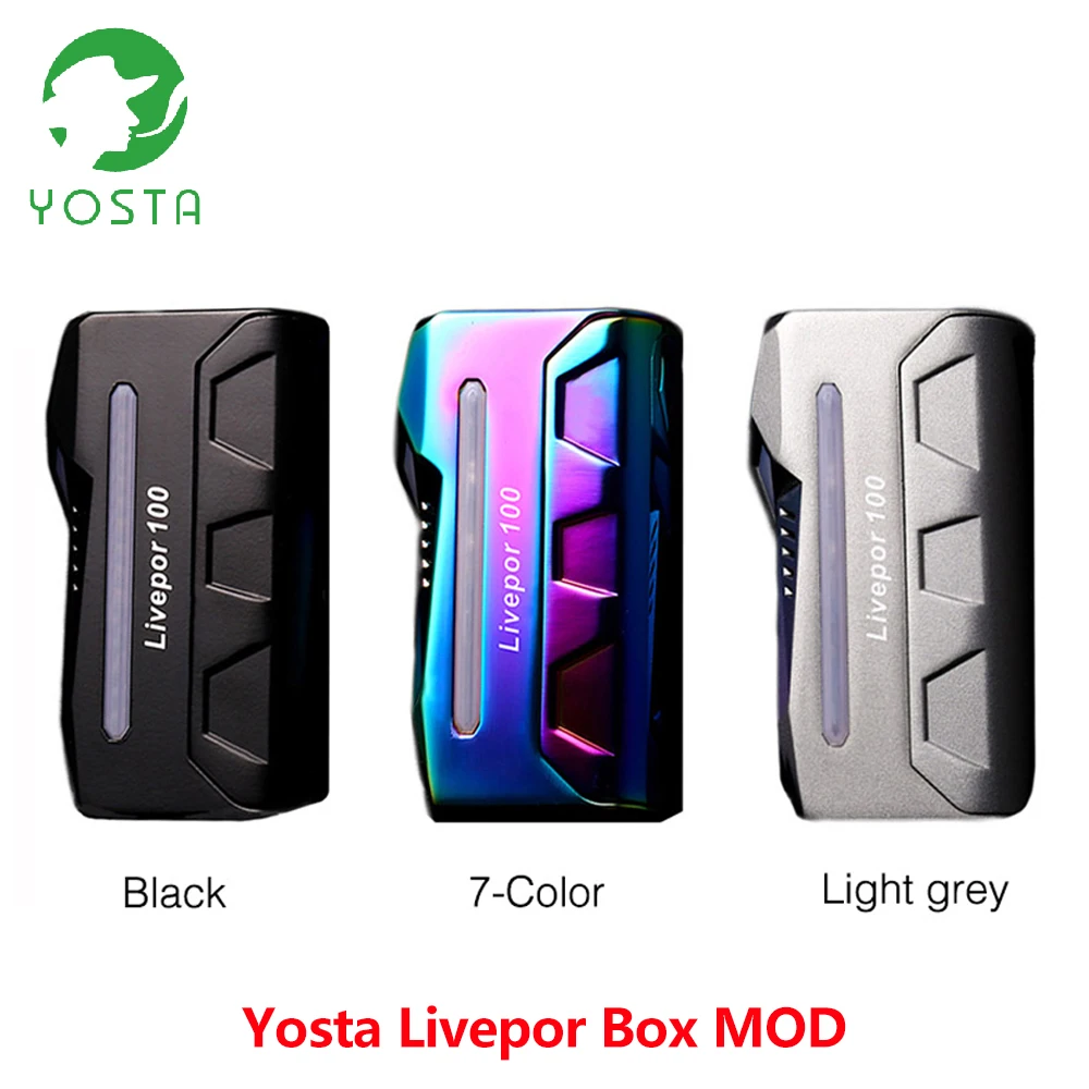 Оригинальная электронная сигарета 100 Вт yosta livepor Box MOD 0 01 s быстрой стрельбы и 96