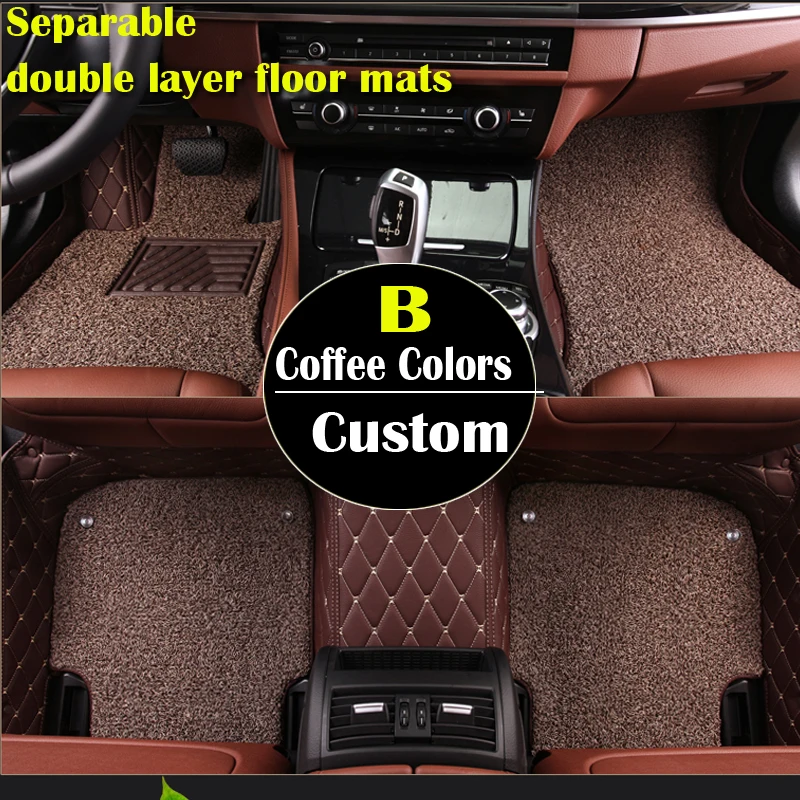 

double layer custom car floor mats for Acura MDX RDX ZDX RL TL ILX TLX CDX car accessories AUTO sticker car accessorie auto