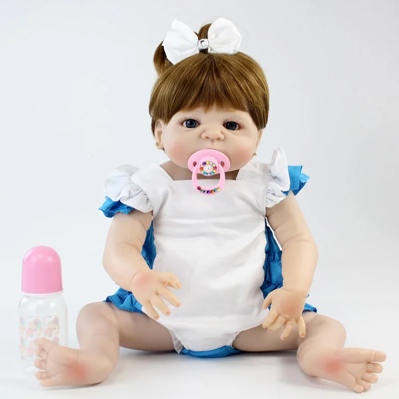Npkколлекция 22 &quotполный Силиконовый Reborn baby girl 55 см реалистичные Новорожденные