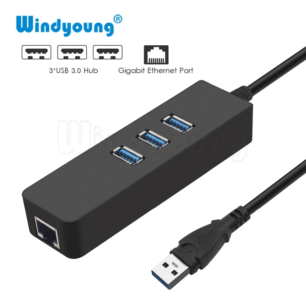 USB 3 0 Ethernet адаптер с портами концентратор rj45 Gigabit Lan 10/100/1000 Мбит/с сетевая карта для