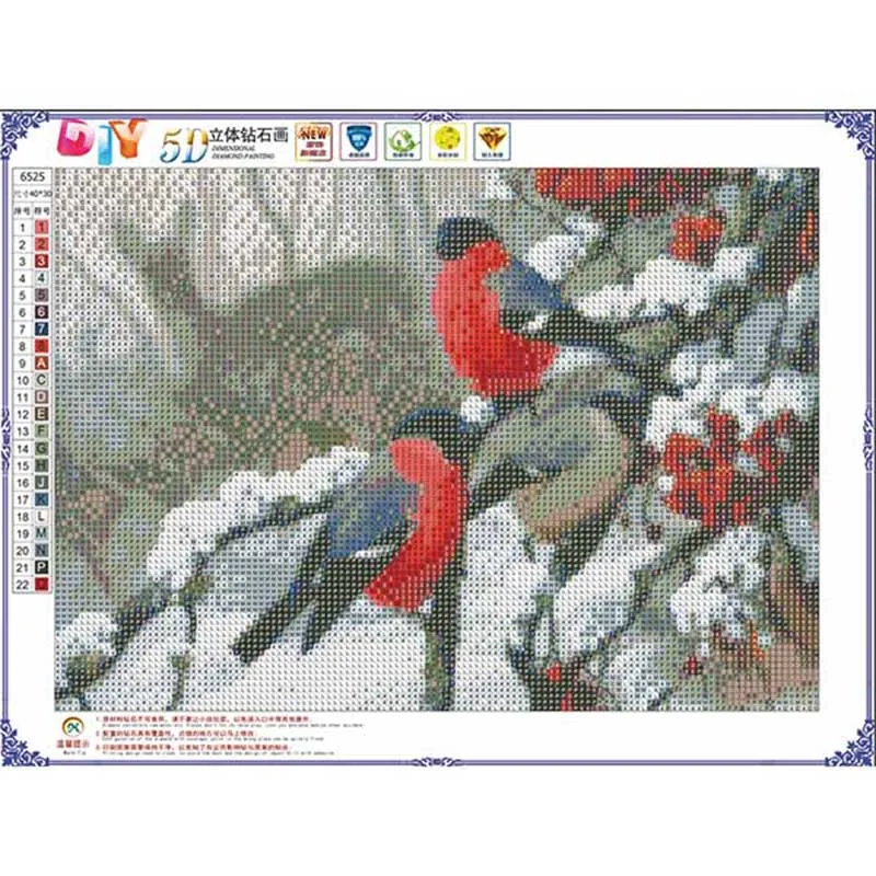 5D алмазная живопись животные птицы наборы картин сделай сам полная дрель Круглая