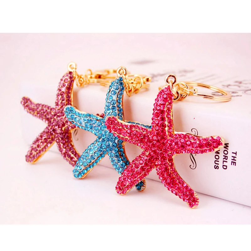 Pro acme Полный Кристалл Морская звезда брелки брелок для Для женщин Сумочка Шарм