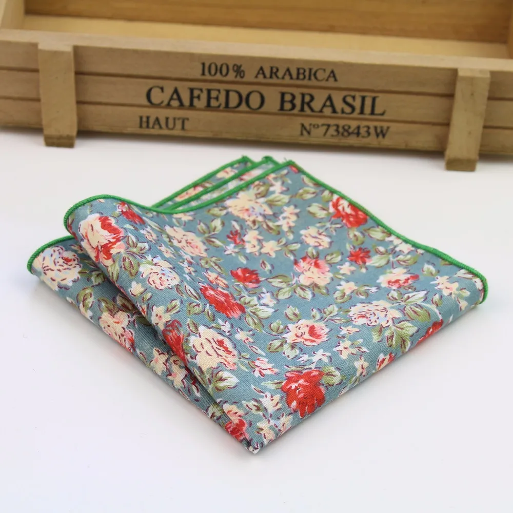 Высокое качество. Hankerchief. Мужские винтажные носовые платки из хлопка. Цветок розы