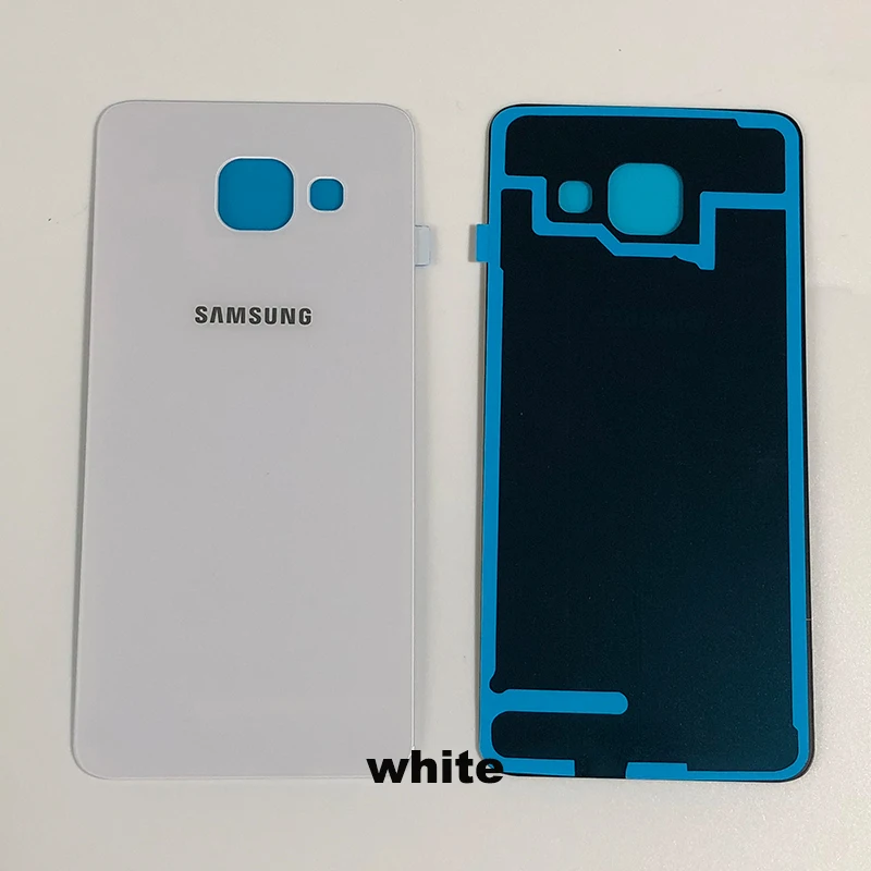 white Samsung Galaxy A310 A310F задняя крышка чехол для батареи 3D стекло задняя крышка корпуса для samsung A3 - Цвет: white