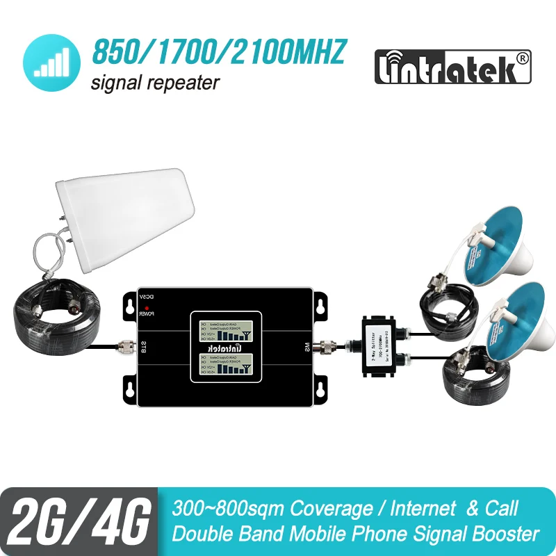 2G 4G GSM LTE 850 1700/2100 MHz мобильный телефон сотовая связь Repetidor B5 CDMA AWS B4 1700