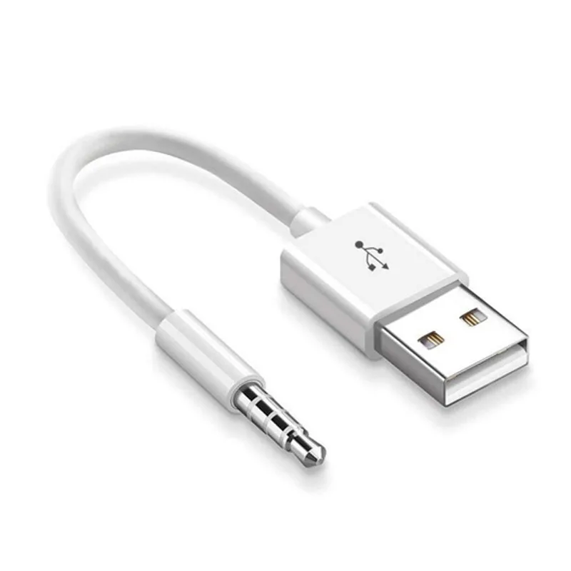USB короткий, для зарядного устройства и синхронизации данных кабель 3,5 мм адатпера зарядный Шнур для Apple ipod shuffle 3rd 4th 5th 6th 4/5/6 MP3 плеер