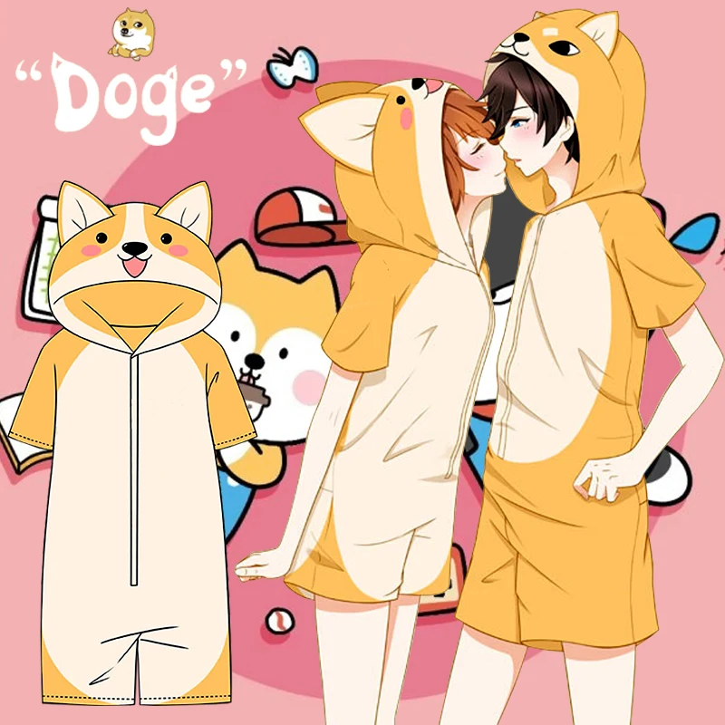 Костюм Шиба ину для косплея костюм Kostuum Kawaii Doge Grappige с капюшоном Vrouwen унисекс Jongen