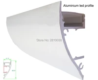 30 x 2m setslot wall washer aluminum profile for led strip light crescent type aluminium led channel profile for wall up lamp