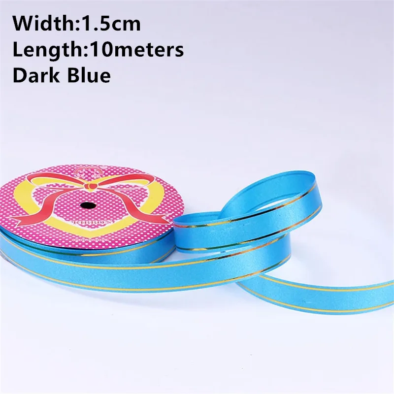 1.5cm Dark Blue Новинка 1 рулон Width1cm-3.2cm бумажная лента ветровой колокольчик может быть завязана с воздушным шаром может быть разорвана пластиковые ленты можно свернуть ленту - Цвет: 1.5cm Dark Blue