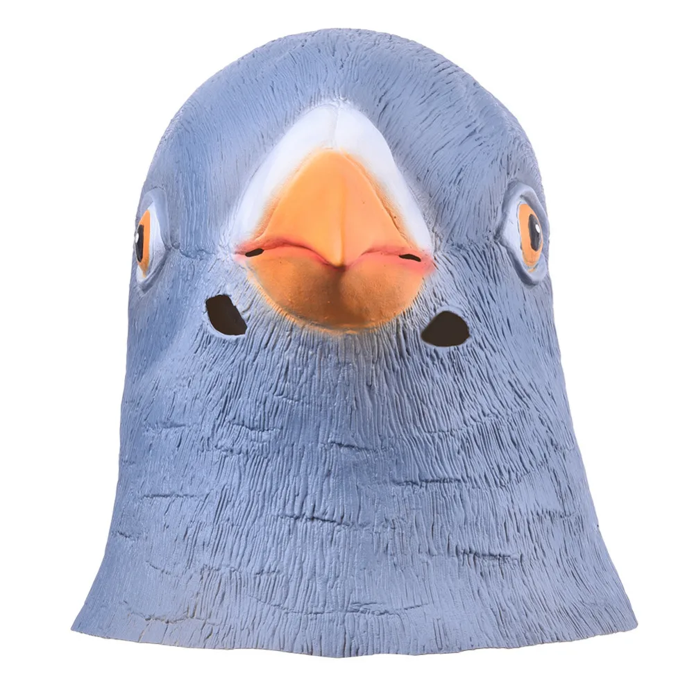 2019 New Lifelike Pigeon Head Full Face Mask Halloween Gifts Eco-friendly Nature Latex Funny For Cosplay Party Dress up | Дом и сад