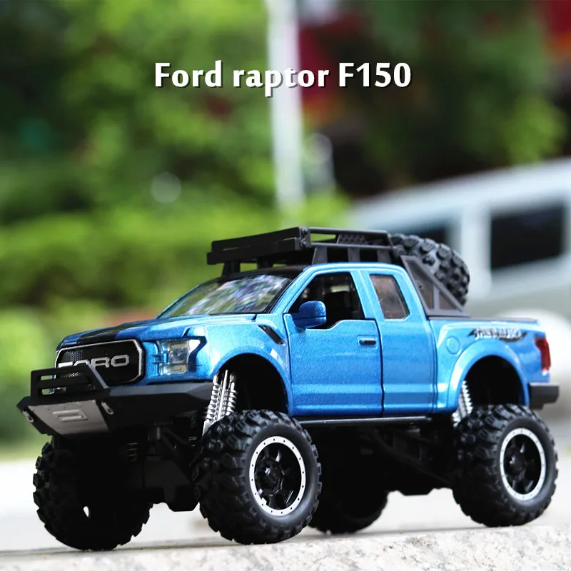 Новый 1:32 Ford Raptor F150 пикапы металлические игрушечные машинки модель с музыкой