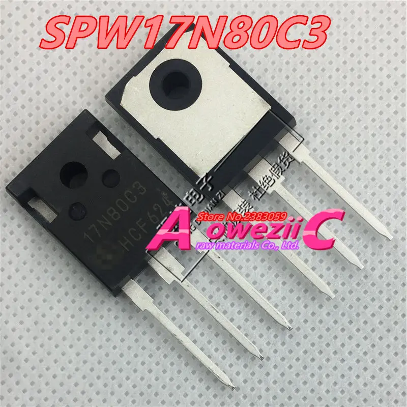 

Aoweziic 2023+ 100% New Imported Original SPW17N80C3 17N80C3 TO-247 N Channel Fet 800V 17A