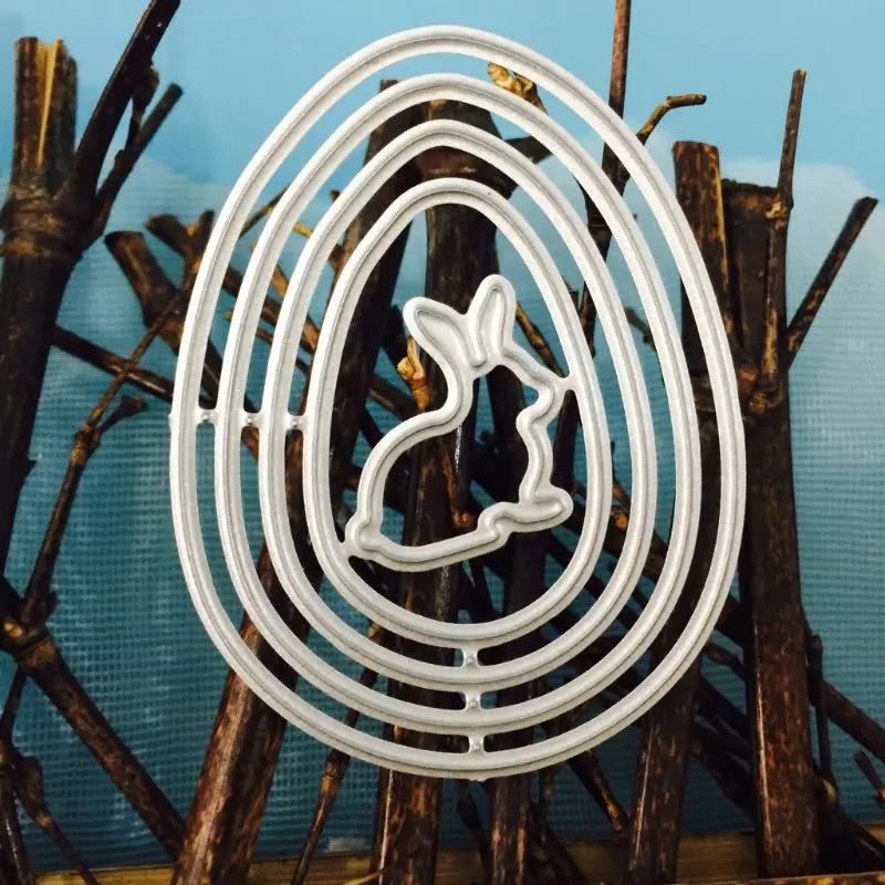 Пасхальное яйцо/яйцо кролика металлические режущие штампы трафарет для