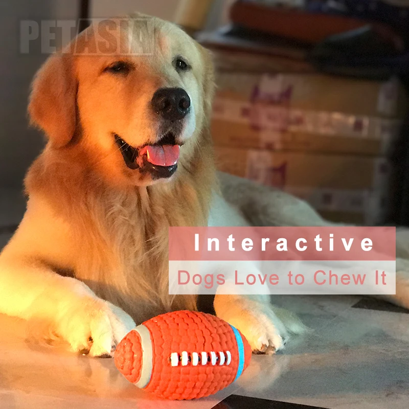 Мяч-пищалка для питомцев игрушки собак устойчивые к укусам резиновые