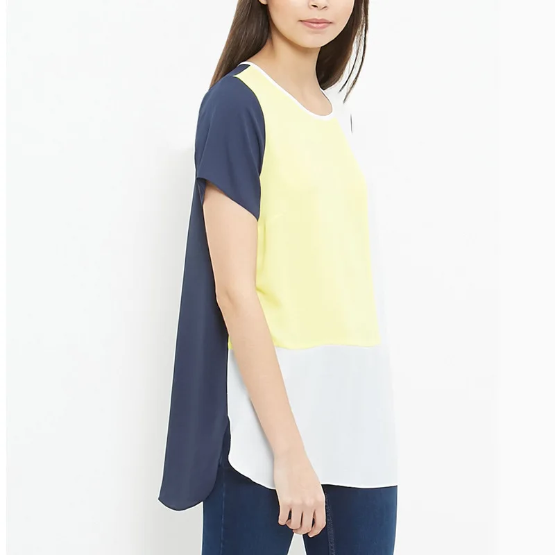 Женская шифоновая футболка с коротким рукавом свободного покроя|fashion t shirt women|t