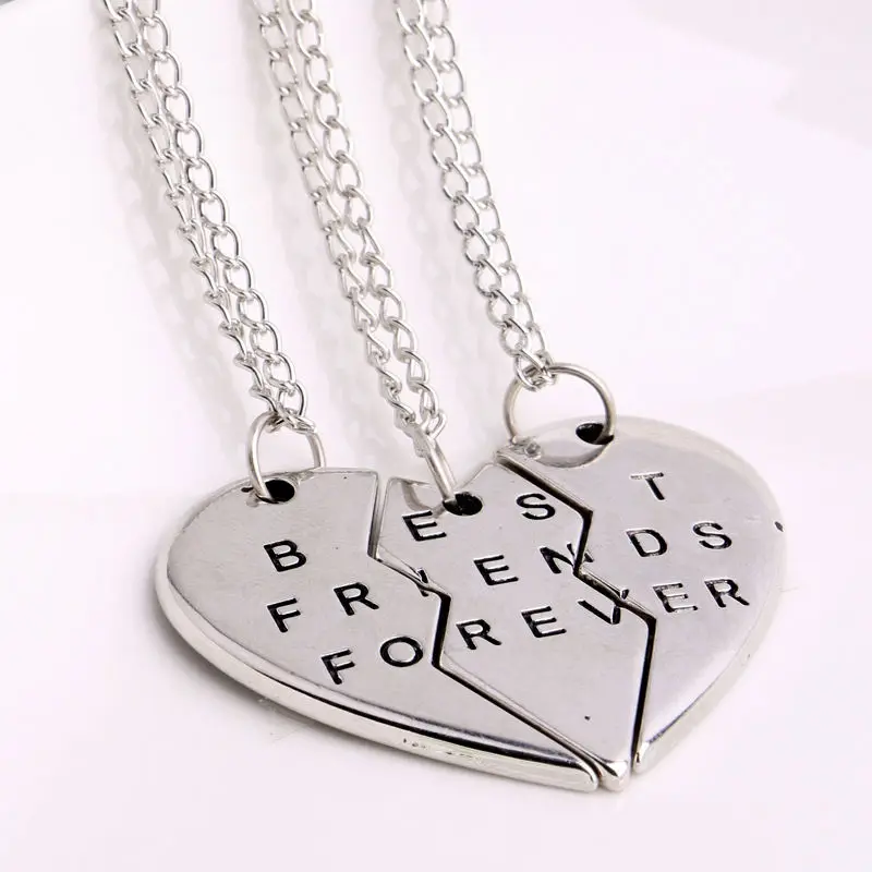 Bespmosp 3 шт. ожерелье с разбитым сердцем и надписью Best Friend Forever BFF Подвеска для женщин