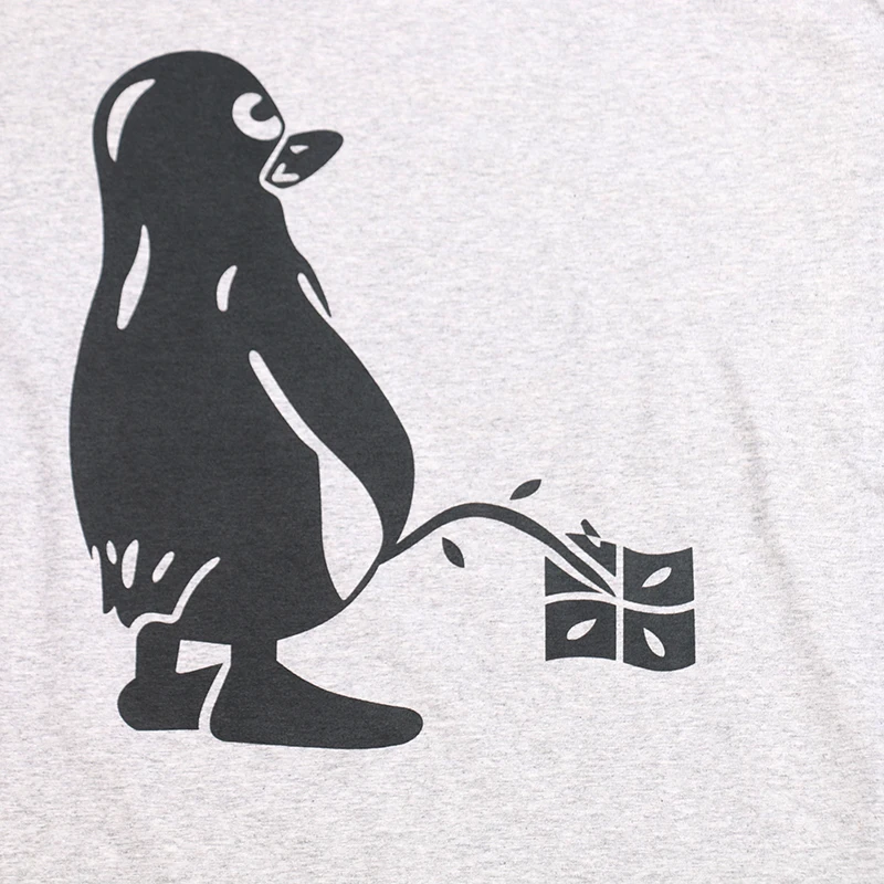 Пингвин LINUX UBUNTU OZF Футболка Топ лайкра хлопок мужская футболка новый дизайн
