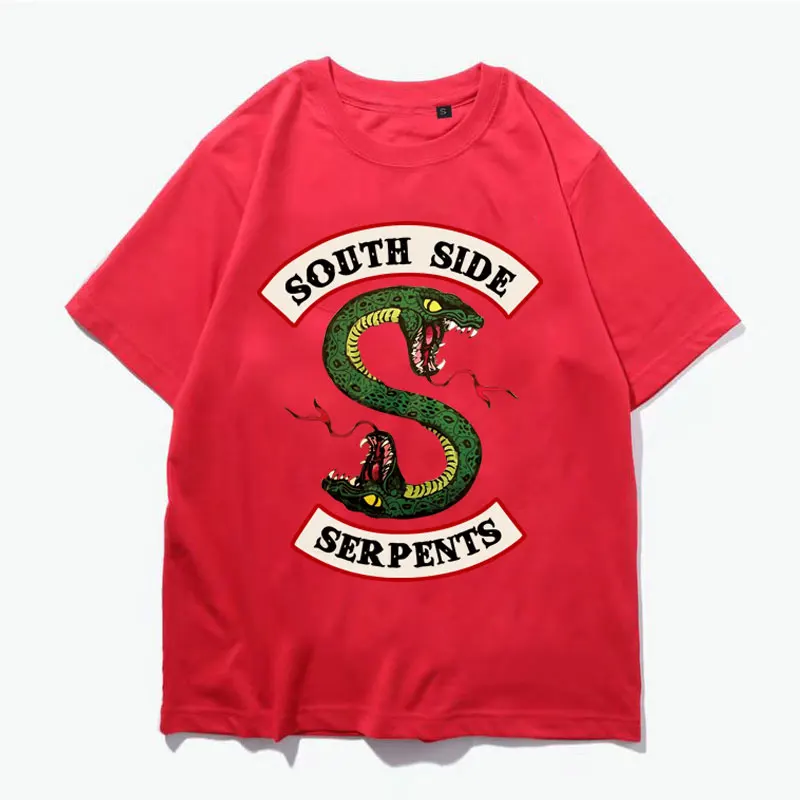 В стиле хип хоп &quotsouth side serpents&quot футболка для мужчин с коротким рукавом harajuku