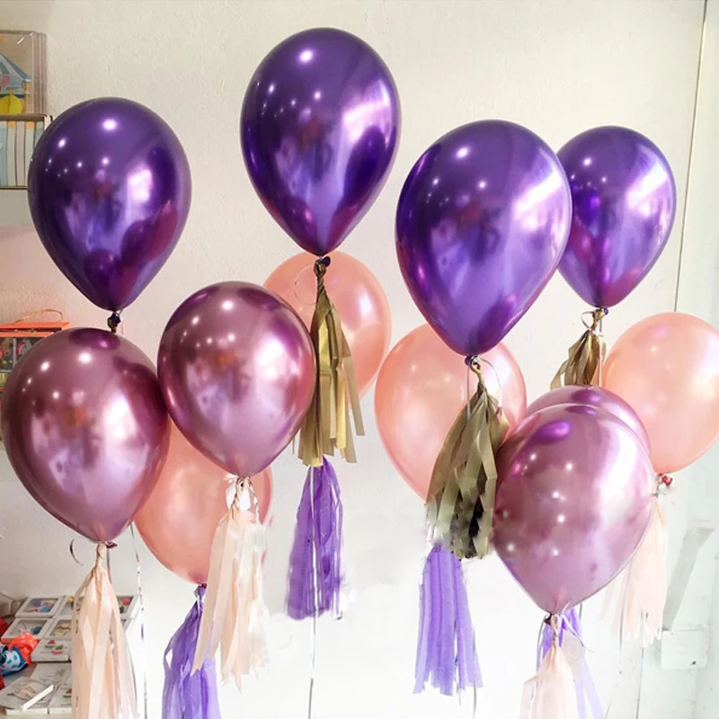 

BTRUDI Metallic balloons multicolor 10inch 2.2g 30pcs/lot ballons decoration birthday home decoration accessories party supplies