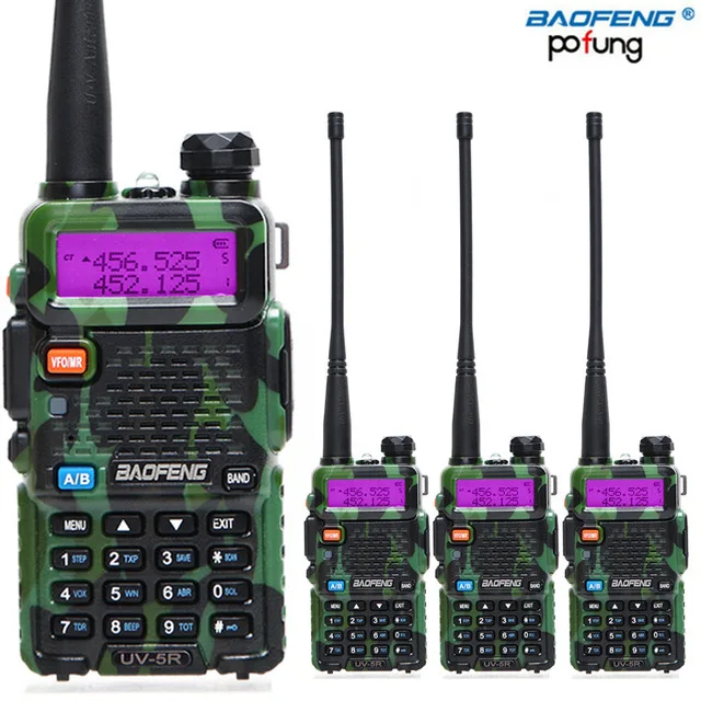 Портативная рация BaoFeng uv 5r 4 шт. VHF/UV 5R 400 520 МГц Двухдиапазонная двухсторонняя Baofeng